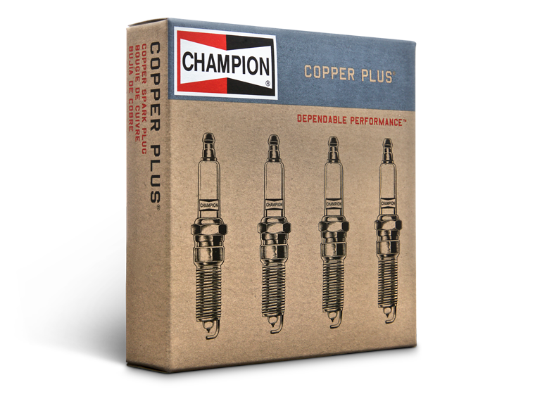 vista del paquete de bujía Copper Plus de Champion