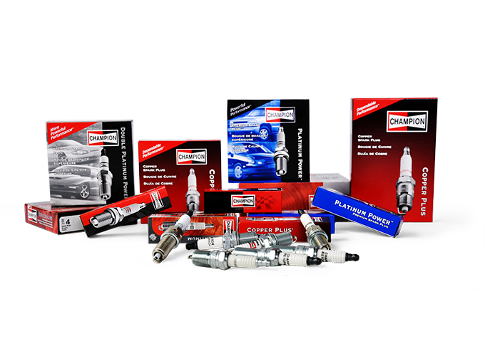 product package view iridium spark plug by Champion