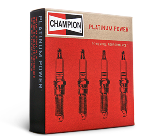 Vista del paquete de bujía platinum power de Champion
