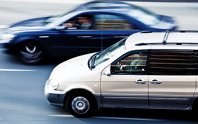 Car-Minivan-In-Traffic Car-Minivan-In-Traffic