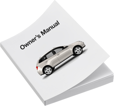 An owner's manual for a vehicle, with an image of a silver SUV on the cover