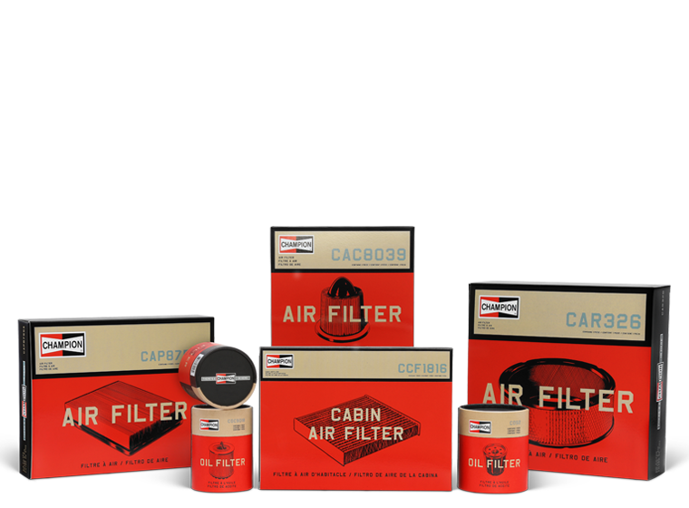 Champion Oil Filters package view of oil filter by Champion