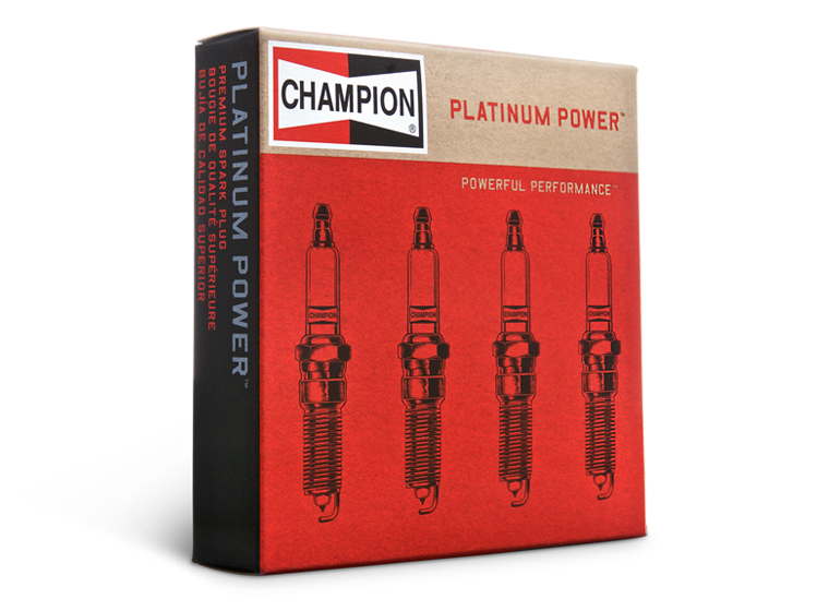 vista del paquete bujía platinum power de Champion